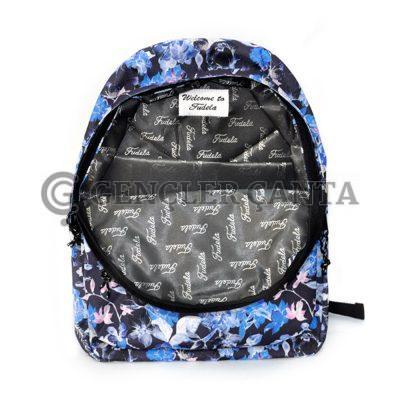 MAVİ ÇİÇEKLER OUTDOOR SIRT ÇANTASI - Görsel 4