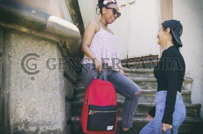 INQ KIRMIZI-SİYAH SIRT ÇANTASI - Görsel 5