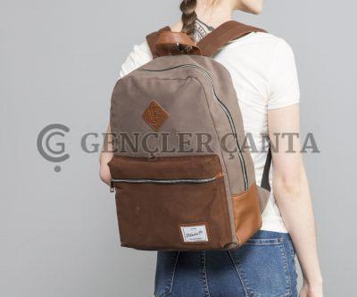 GBC KÜL RENGİ-AÇIK KAHVERENGİ SIRT ÇANTASI - Görsel 6