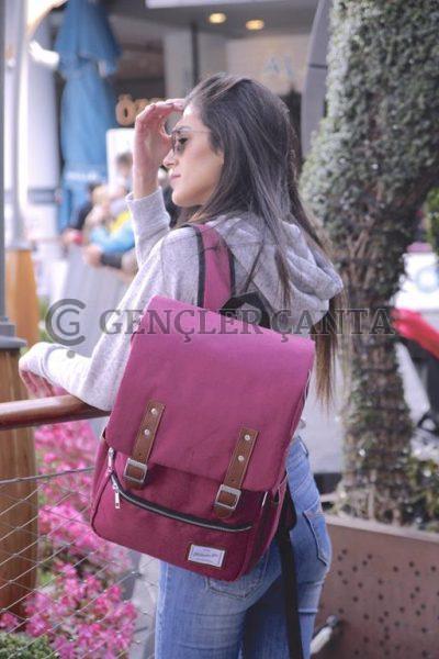 JNB weinroter Rucksack – Bild 5