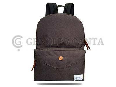 promosyon kahverengi çizgili sırt çantası