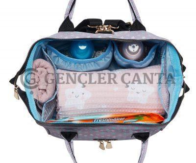 YILDIZ DESENLİ ANNE BEBEK ÇANTALARI GNCZ 5026 - Görsel 3