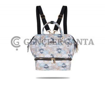 Fudela Ayıcık Desenli Anne-Bebek Çantası - Görsel 1