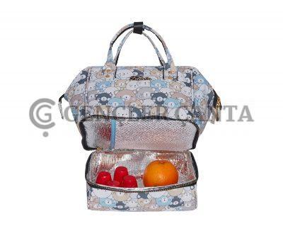 Bolso madre-bebé con estampado de osito de peluche Fudela - Imagen 4