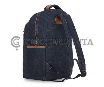 Denim College Kot Sırt Çantası - Görsel 3