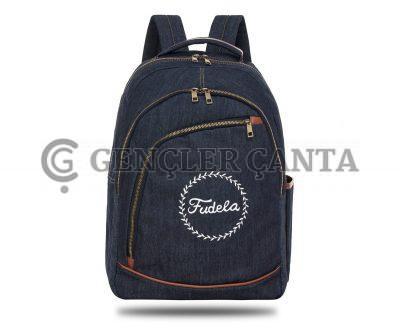 Denim College Kot Sırt Çantası - Görsel 1