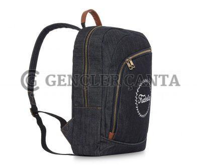 Denim Casual Lacivert Sırt Çantası - Görsel 2