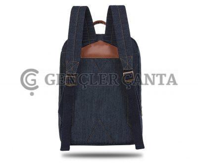 Denim Classic Kot Sırt Çantası - Görsel 4