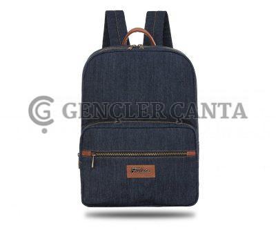 Denim Classic Kot Sırt Çantası - Görsel 1