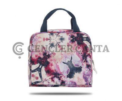 Lounch Color Siyah Renk Çiçek Beslenme Çantası - Görsel 3