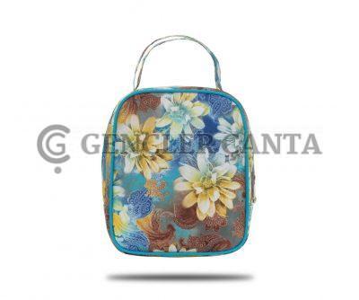 Kultige Lunchbox mit blauen Blumen – Bild 3