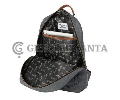 Denim Classic Gri Sırt Çantası - Görsel 6