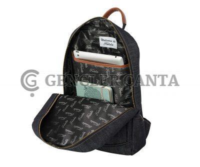 Sac à dos classique en denim bleu marine – Image 6