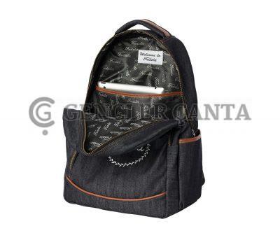 Denim-Rucksack in Marineblau – Bild 5