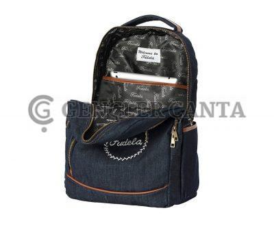 Denim College Kot Sırt Çantası - Görsel 5