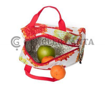 Lounch Color Beyaz Çiçek Desen Beslenme Çantası - Görsel 4
