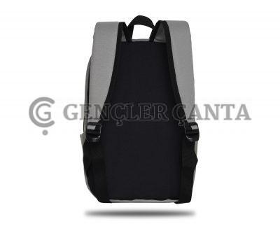 Fudela FDL Hellgrauer Unisex-Rucksack – Bild 3