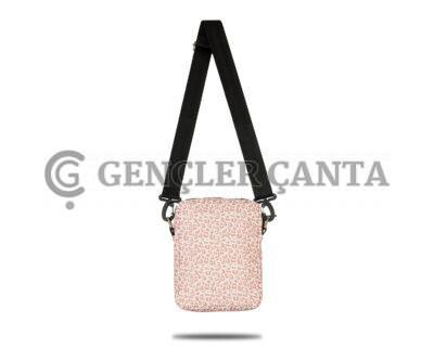 Fudela Çapraz Askılı Rahat Günlük Kullanım Omuz Çantası Beyaz Leopar