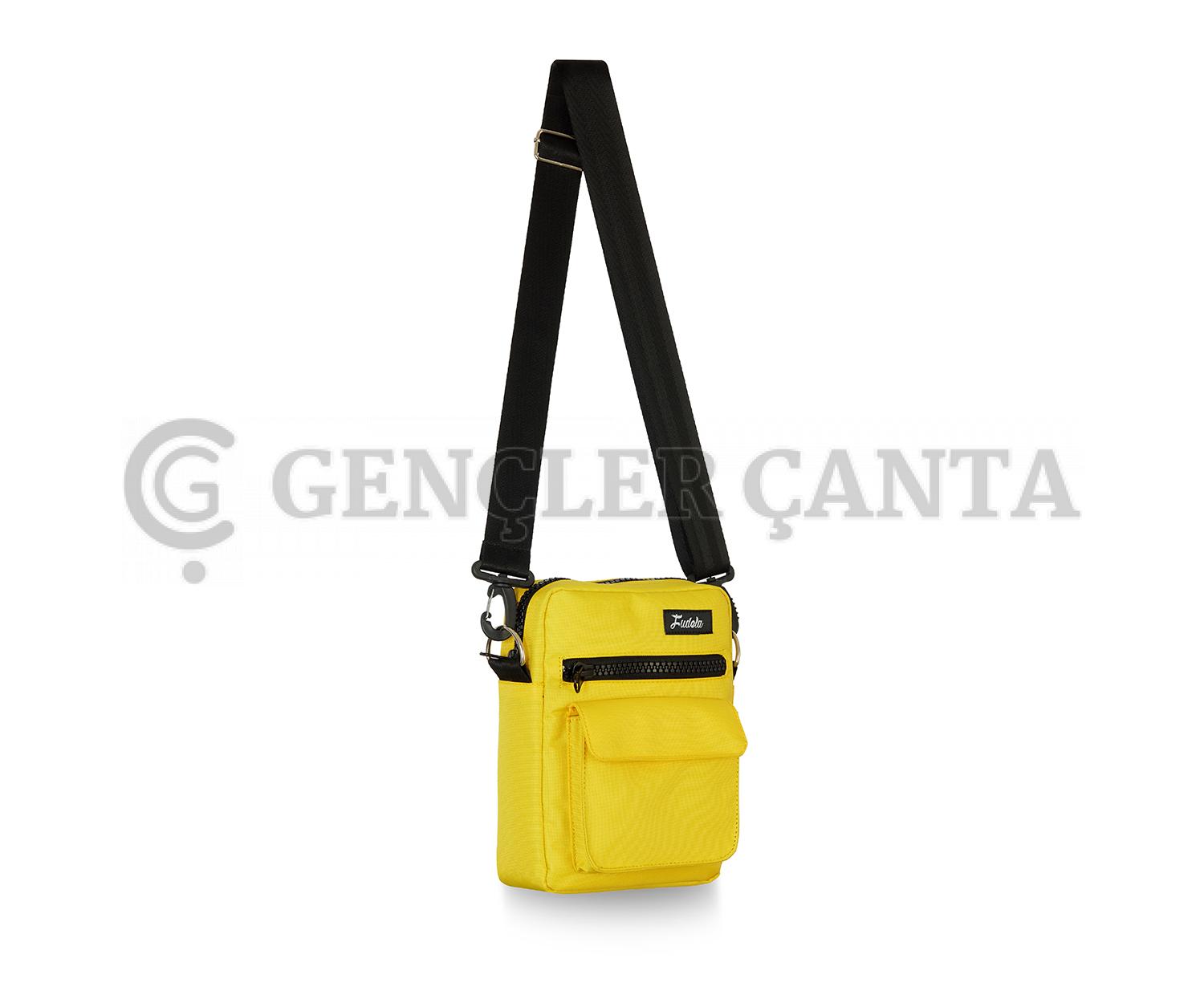 Fudela Çapraz Askılı Rahat Günlük Kullanım Omuz Çantası Sarı